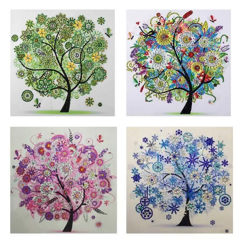 DIY 5D Tiktok Diamond Painting Set Of Special Shaped Full Art With  Different Shapes, 4 Seasons, Tree Cross Stitch, And Point Drill 243H From  Zhy0877, $58.93