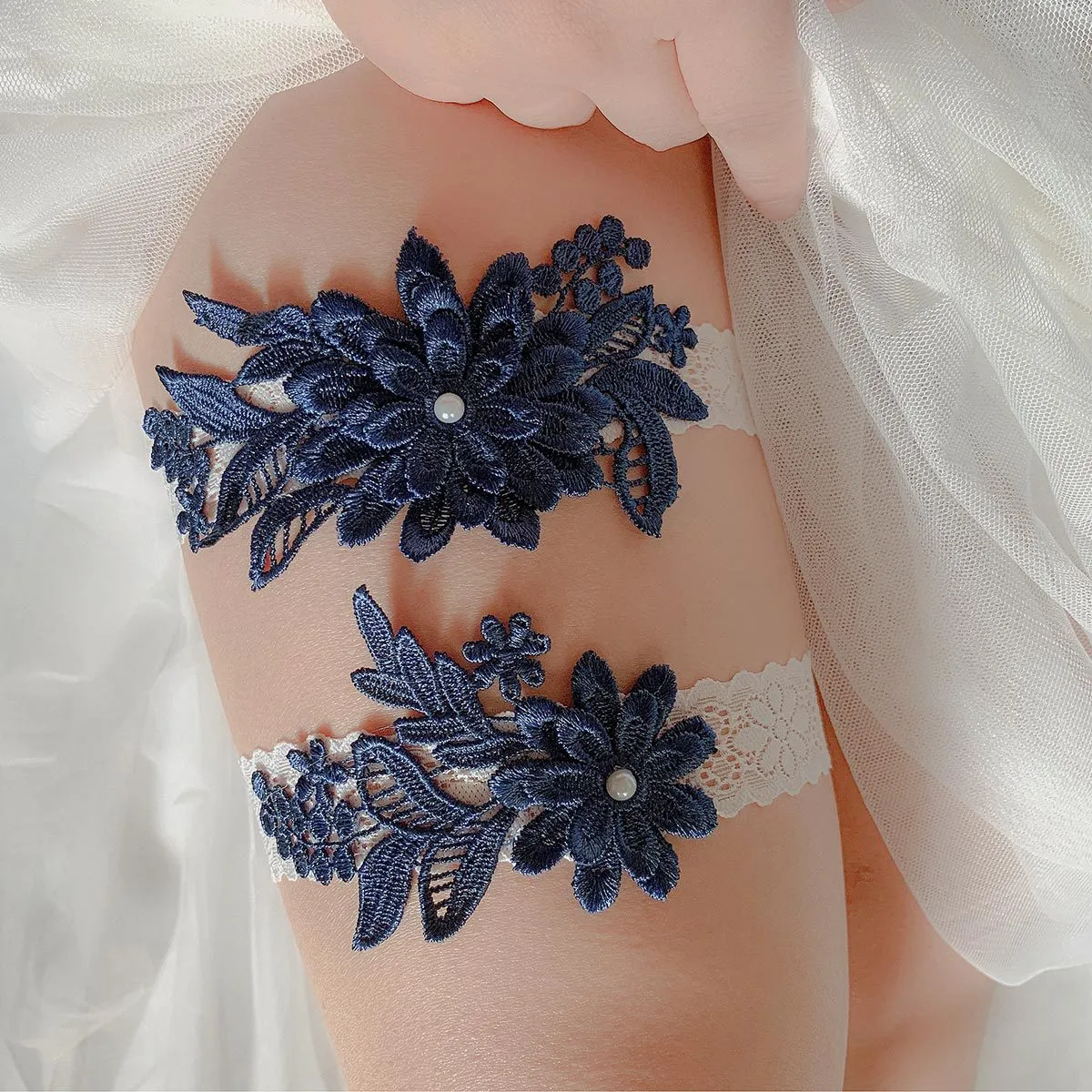 Bridal Garters Embroidery Flower For... From 3,93 €