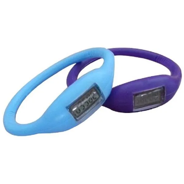 Contapassi anionici Inseguitore di fitness in silicone a risparmio energetico Bracciale in silicone Contapassi Braccialetti in gomma color caramella potabile Regali