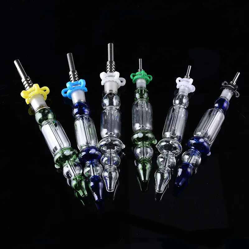 Wholesale Mini Nectar Collector Kit With Hookahs, Dab Straw, Oil Rigs, And Titanium Tip