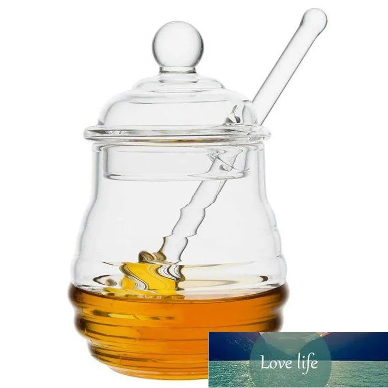 WHJY Glass Honey Pot With Dipper, Small Honey Djibouti