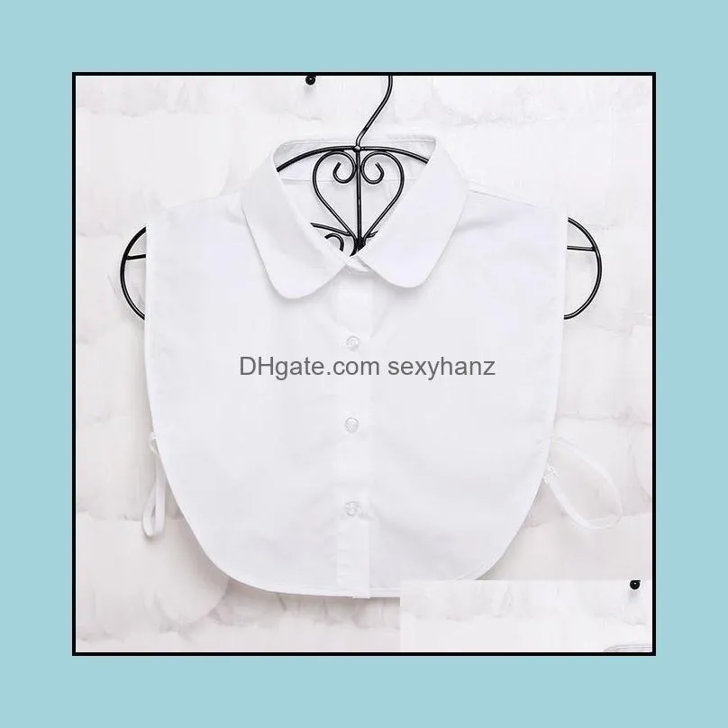 2020 Fake Collar Shirt Vintage White/Black Detachable Collar Vintage False Collars Nep Kraagje Blouse for Women Men Clothes Tops1
