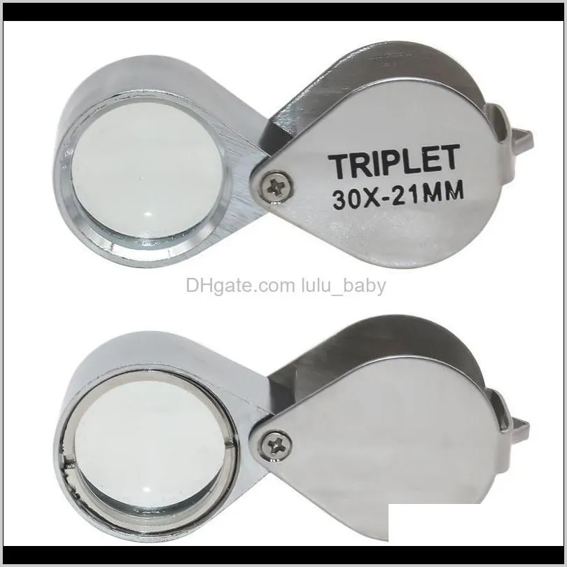 mini 30,20,10x21mm jewelers eye loupe magnifier magnifying glass for jewelry diamond 01-33