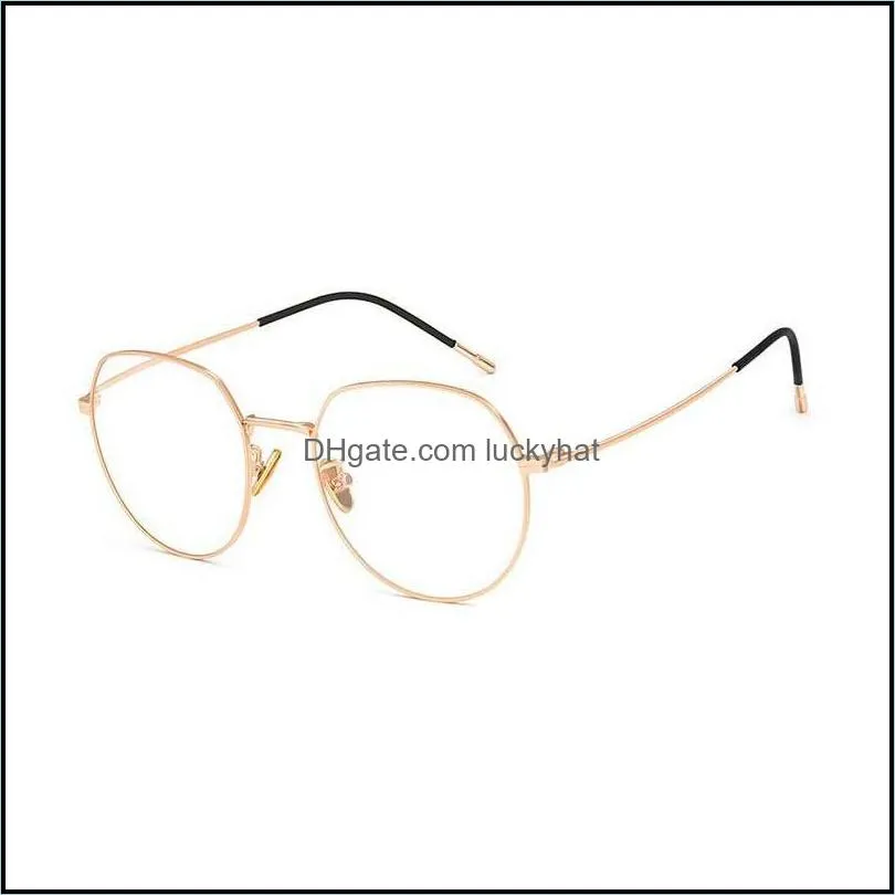 Glassses For Man And Woman Full Rim Pure Titanium Frame Eyewears Round Shape Anti-Blue Light Optical Spectacles Fashion Sunglasses