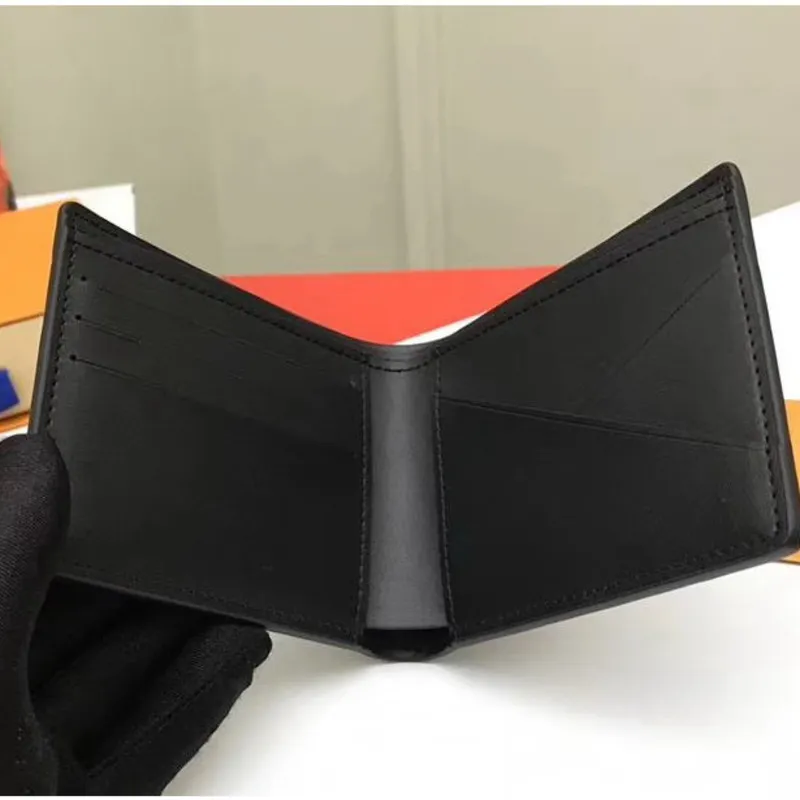 Famous designer Top quality bag 62901 mens Women Card holder Wallets short Genuine leather Purses with dust bags Box