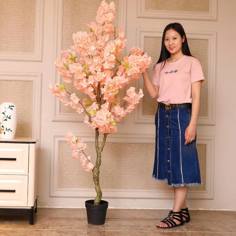 通販サイト 2m 6 6フィート 高さのピンク色の桜の木の花瓶セットホームリビングルームテーブル鉢植えの植物diyの結婚式の装飾装飾的なfl 買い Wctech Com Br