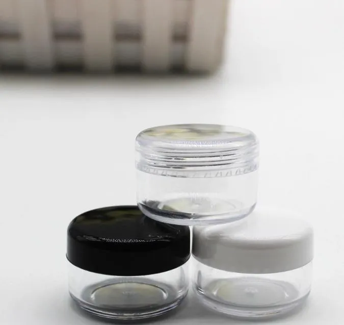 2021 25G 25ML pots cosmétiques en plastique transparent fard à paupières crème pour le visage baume à lèvres en plastique vide Pot conteneur bouteille emballage