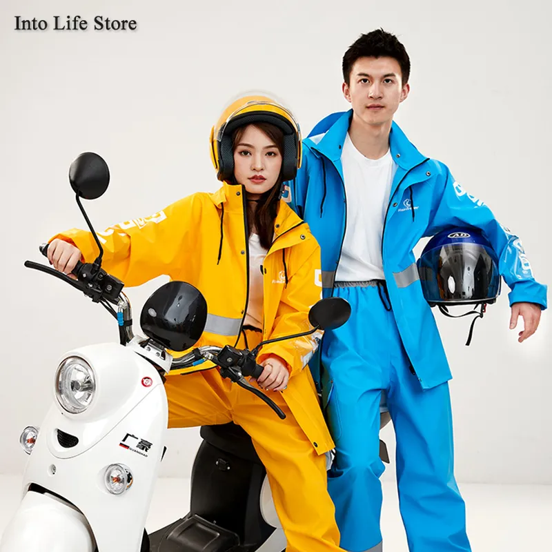 Waterproof Raincoat Women Men Rain Pants Suit Motorcycle Poncho