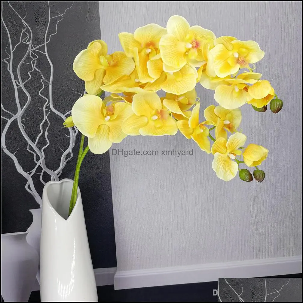 2018 new Artificial Orchid Flowers Real Touch Artificial Butterfly Orchid flores artificiales Wedding decoration home Festival
