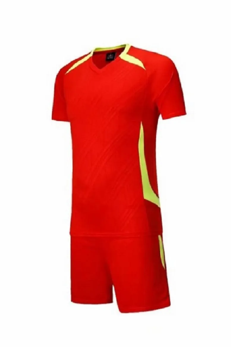 Moda 11 Jerseys em branco de equipe, personalizado, treinamento futebol usa manga curta rodando com shorts 00000009