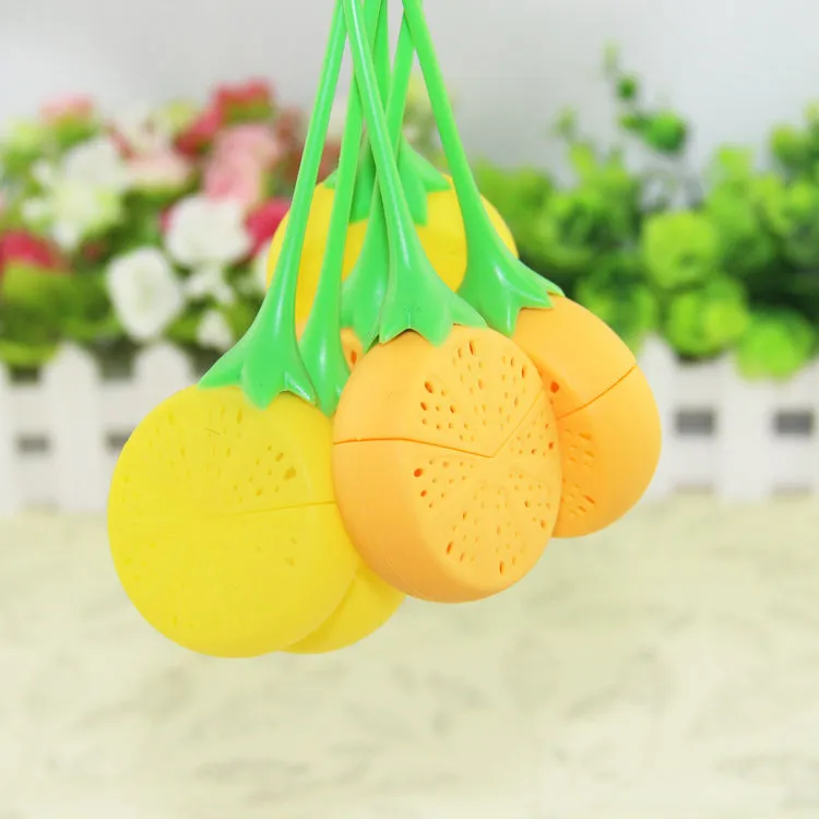 Infuseur à Thé En Silicone Avec Boule En Inox - Lot De 2, Coloris Vert Citron Et Rouge - Pour Thé En Vrac - 12