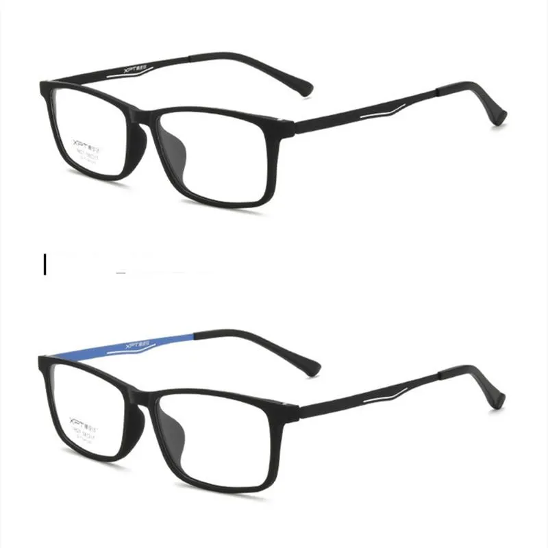 Lunettes de soleil à la mode Cadres en plastique Titanium Spectacle Hommes Simple Lunettes confortables Femmes Légères Flexibles Myopie Lunettes 9827