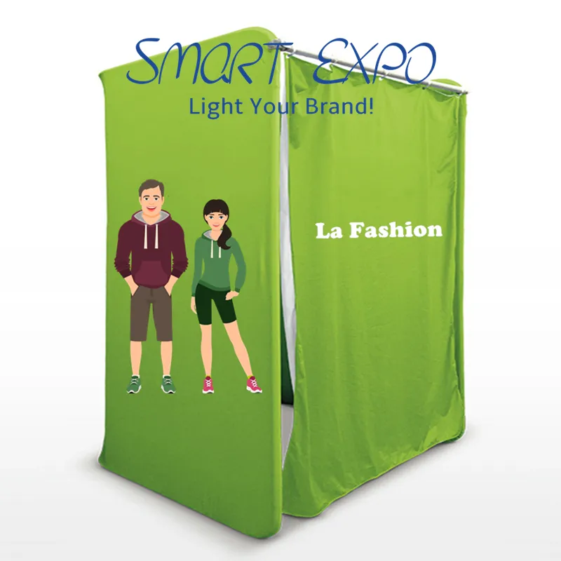 180 * 200 cm Vestidor portátil Cambiador de eventos Cambiador de eventos Suministros minoristas para la tienda de ropa Actividad al aire libre con la impresión del logotipo personalizado y el embalaje de la bolsa de transporte