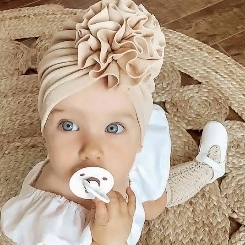 Belle Fleur Doux Bébé Fille Chapeau Turban Infant Toddler Nouveau
