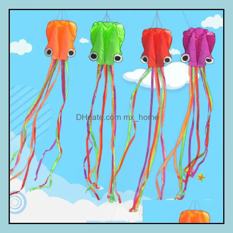 Kite Aessory Sports Outdoor Spela leksaker gåvor 420 cm bläckfisk form Enslinje med flygverktyg Stunt Software Power Fun Outdort Game EA