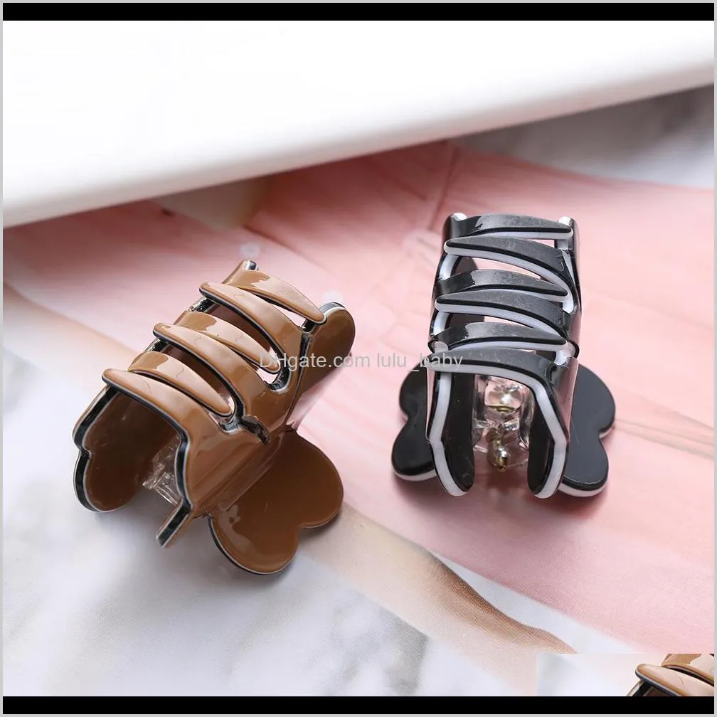 women elegant acrylic mini hairpins simple colorful clamp hair claw clips barrettes hair styling tool accessories for ladies