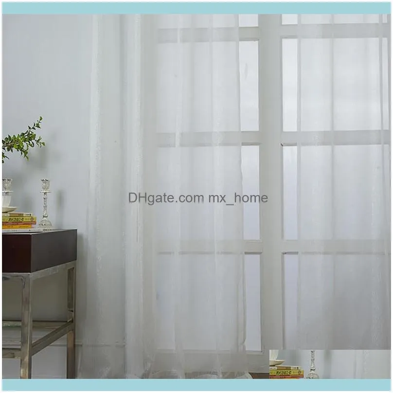 Curtain & Drapes Lychee Sliver Modern Door Window Room Divider Valance Home Decoration