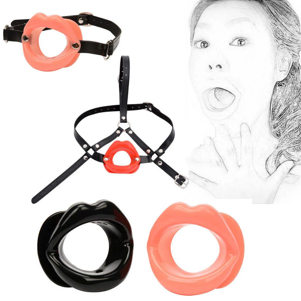 Articoli per massaggi 3 tipi Bocca aperta Gag Giocattoli sexy per donna Gomma Pelle O Ring Bocca Gag BDSM Bondage Restrizioni Strumenti sexy Giochi per adulti