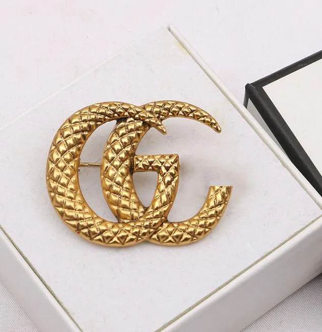 Famous Classic Design Gold Brand Luxury Desinger Brooch Women