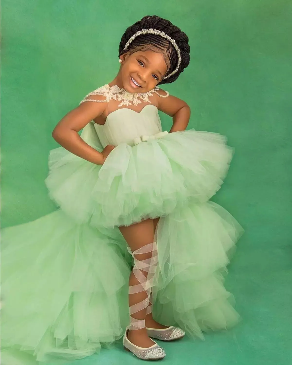 2021 Lace Appliqued Communion Dress With Train With Tutu Puffy Skirt High Low Hemline Perfect For Weddings Pageants And Princess Birthday Celebrations From Manweisi 85.43 DHgate.Com