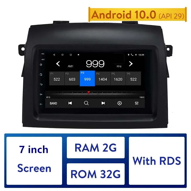 7 pollici Touchscreen Car dvd GPS Multimedia Navi Lettore Stereo Con WIFI Per 2004-2010 Toyota Sienna 4-core 2 Din Android 10.0