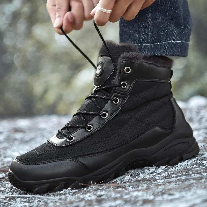 Mens Winter Work Boots With Cotton Padded Ankle Support And Plush Fur Lining Large Size For Fashionable Lemaitre Safety Boots And Security In 2021 From Fuoco 99.67 DHgate.Com