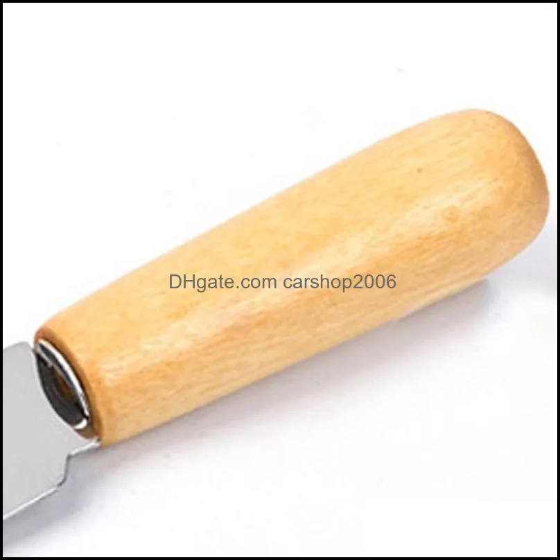 10cm Stainless Steel Spatula Butter Cream Scraper With Wooden Handle Cheese Knife Kitchen Tool Baking Gadget Christmas Gift DBC VT0525