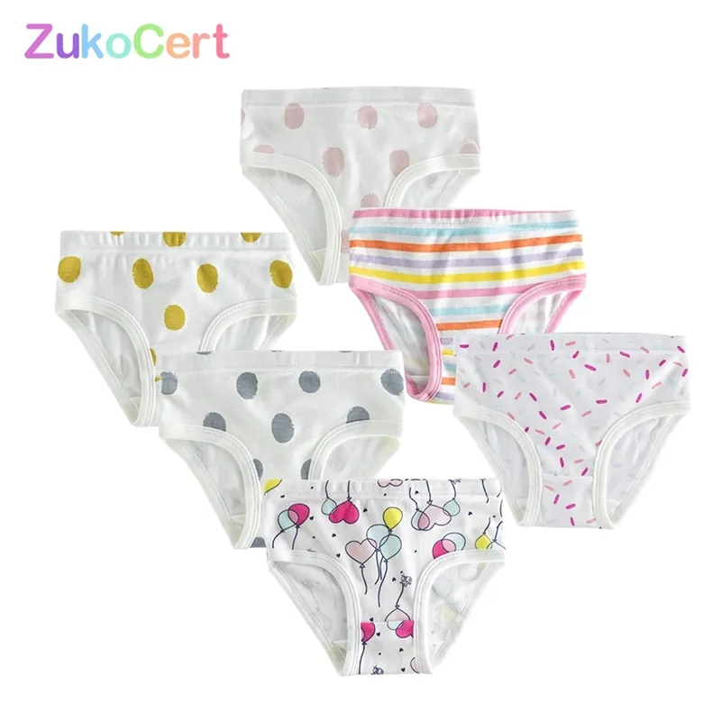 3/6/9Pcs/Lot Cotton Kids Underwear Girls Cute Cartoon Design Bow for Children's Girl Underpants Short Panties for Baby Clothing 211122