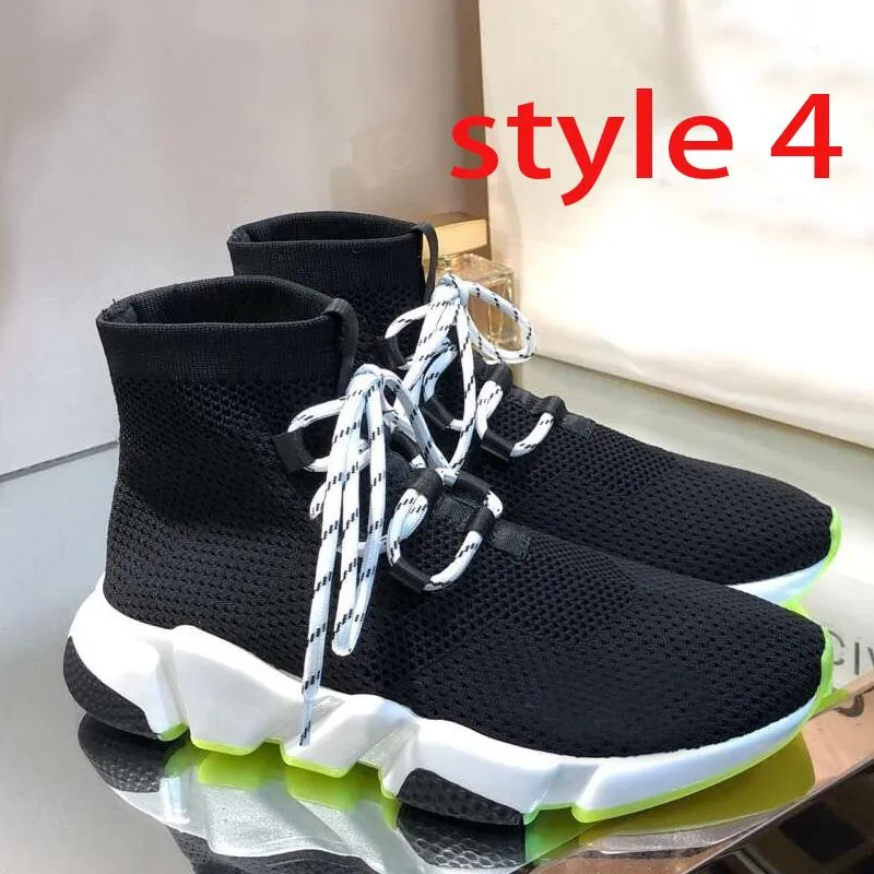 knitted elastic Socks boots Spring Autumn classic Sexy gym Casual women Shoes Fashion platform men sports boot Lady Lace up Thick sneakers Large size 35-42-45 us4-us11