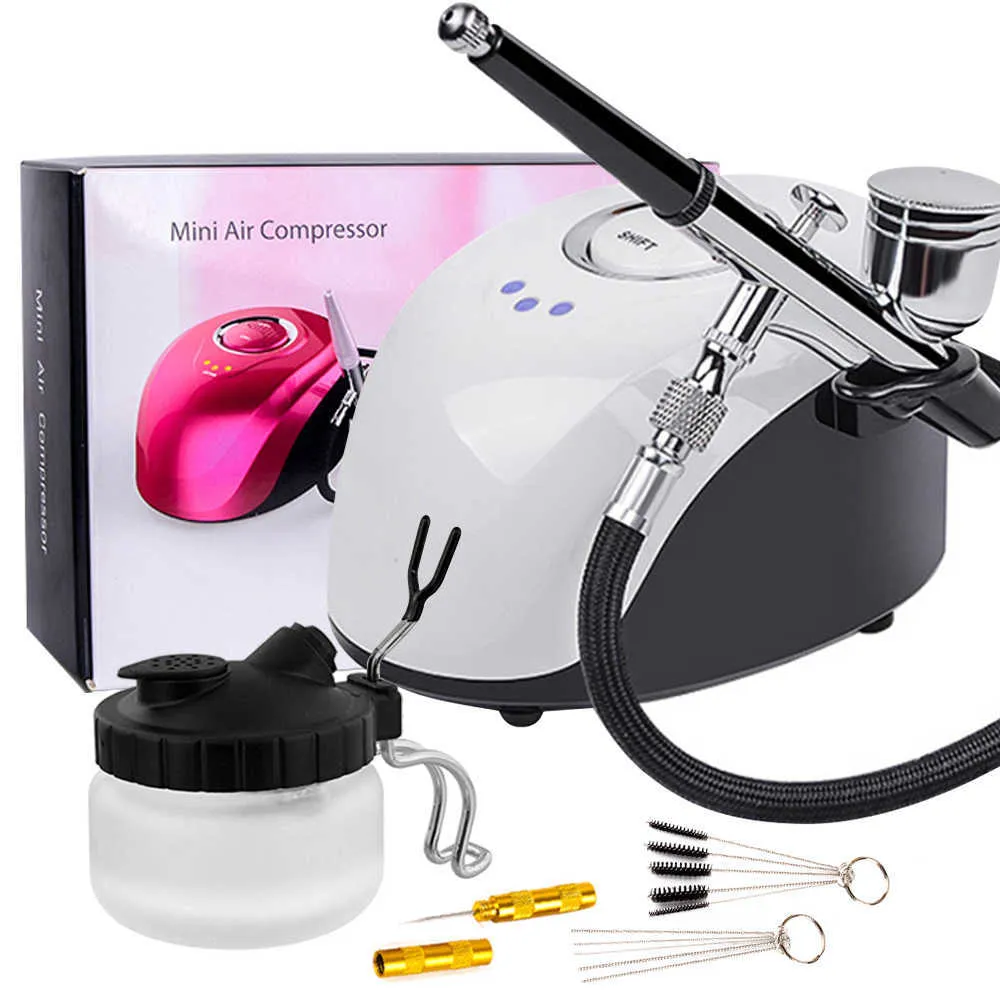 thumbnail image 2 of 0.3mm Dual Action Airbrush Kit With Compressor – Paint Spray Gun For Crafts, Models, Nails 2 of 4
