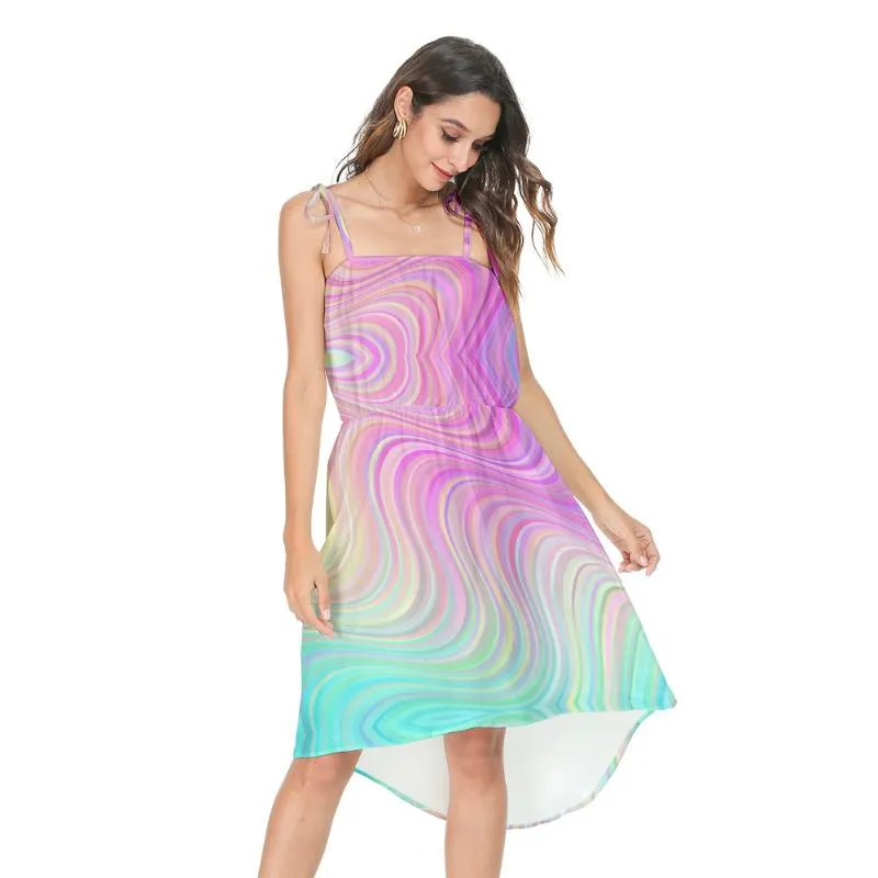 Plus Size Maternity Dress Women Summer Chiffon Knee-Length Sleeveless  A-Line Rainbow Tie-Dye from Dhgate Maternity Dresses - price 33.8