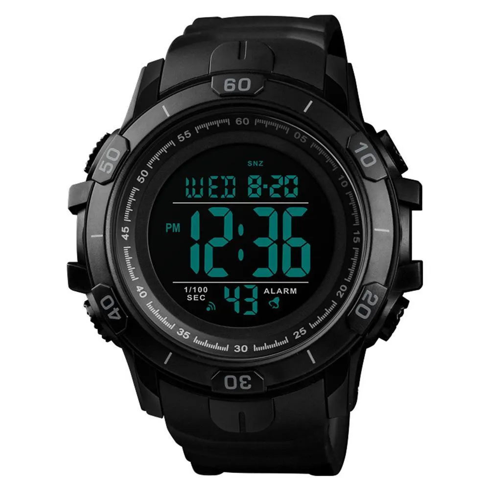 SKMEI 1475 Man Wristwatch Odkryty Sport Digital Display Wodoodporna Watch Night Luminous Alarm Gift X0524