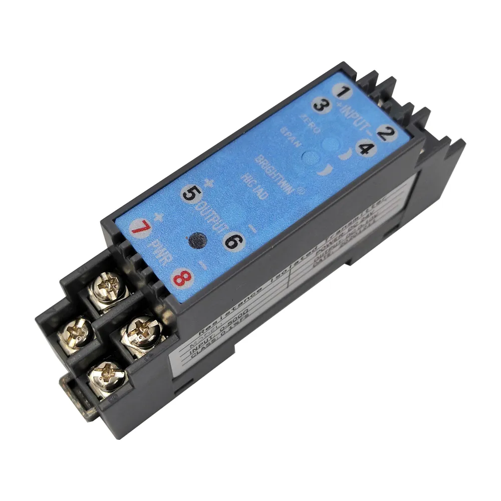 Convertisseur de signal isolé 4-20mA 0-5V 0-75mV 0-10V Pièces d'instrument Isolateur Rail DIN Alimentation 24V Isolation 1,5kV Conditionneur de signal de tension de courant analogique