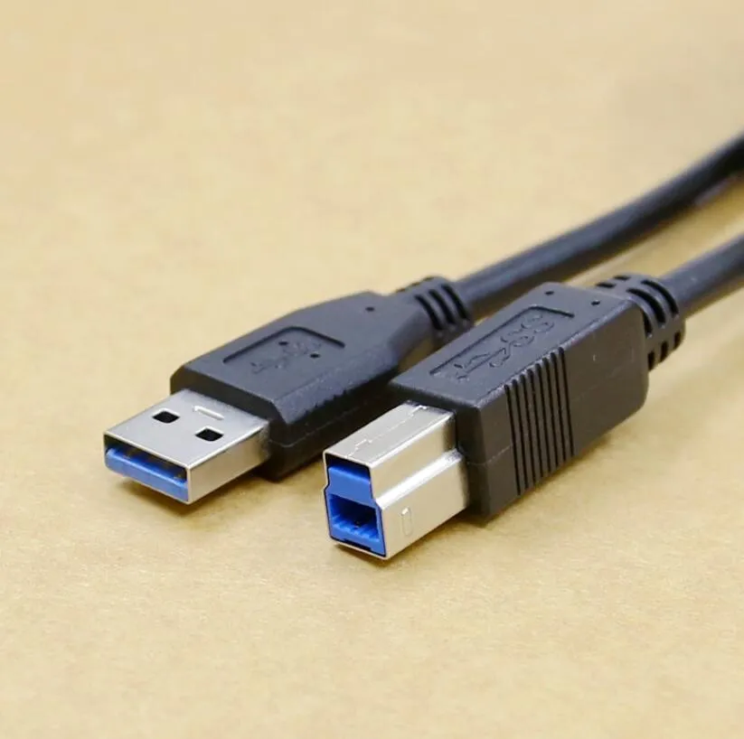 Câble USB 3.0 A mâle vers B pour imprimante rapide, haute vitesse, noir, 1M, 2M, 3M, 5M