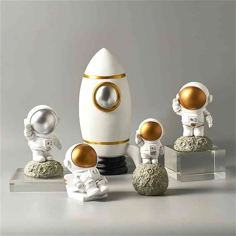 Save Big on Bulk Small Astronaut Figurine Spaceman Figurines With Moon  Sculpture Decorative Astronaut Statues, Unique Gift For Men, Home Decor