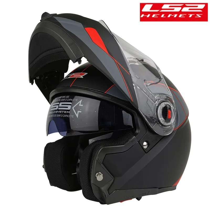 Casco De Moto Modular abatible hacia arriba Para hombre, visera