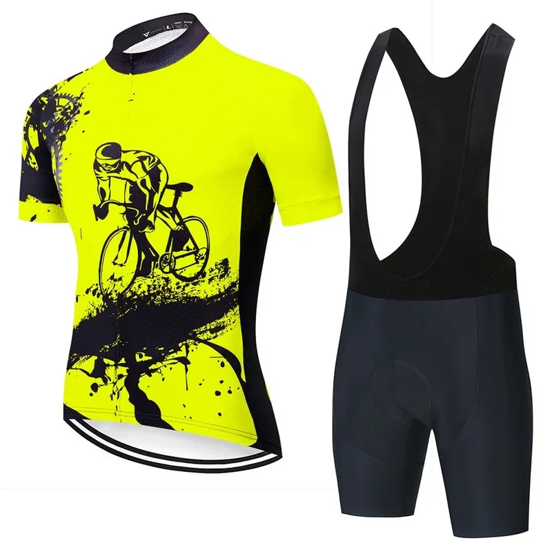 2021 Bicicleta Vermelha Ciclismo Team Jersey 20d Bike Shorts Terno Ropa Ciclismo Homens Verão Quick Seco Pro Bicicleta Maillot Calças de Pants