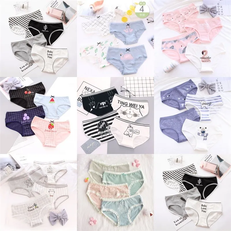 Set Of 4 Cotton Kids Underwear Lady Care Panties For Girls, Sizes 9 20  Years Boxers, Briefs, And Undergarments Style 2517 Q2 From Dp02, $3.59