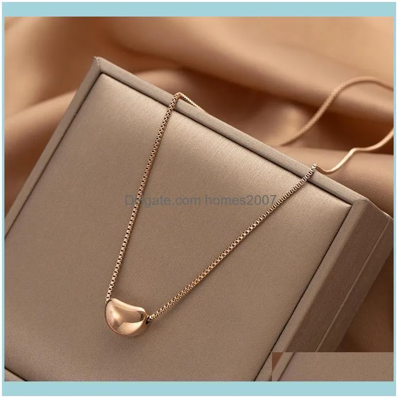 Acacia Bean Silver Necklace Women`s Trendy Clavicle Chain Simple Chic Versatile Jewelry Chains