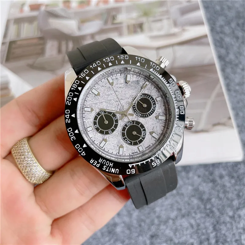 NY LA GM Brand Watch Men Multifunction Style Rubber Strap Quartz Wrist Watches Small Dials Can Work R165 DBG MLB