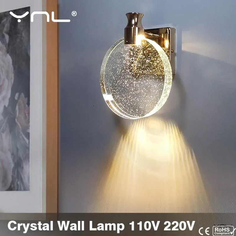 Duvar Lambası Kristal LED Loft Işık Sutyen Modern Sconce Ev Oturma Odası Minimalist Yatak Odası Banyo Dekorasyon Salonu
