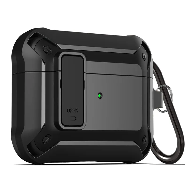 Voor AirPods 3e Generatie (2021) Cases Armor Military Full-Body Rugged Cover Compatibel met Airpods1 / 2 Pro