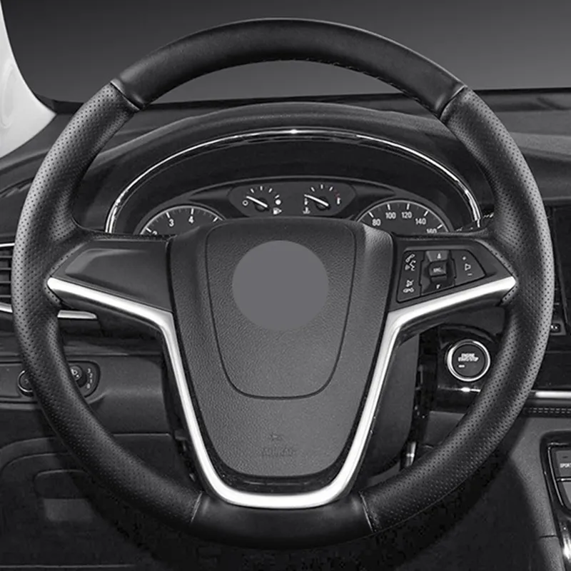 Classic Black Artific Leather Car Steering Wheel Cover voor Opel Astra (J) Ampera 2010-2015 Meriva (B) 2010-2017 Zafira Tourer 2011-2016