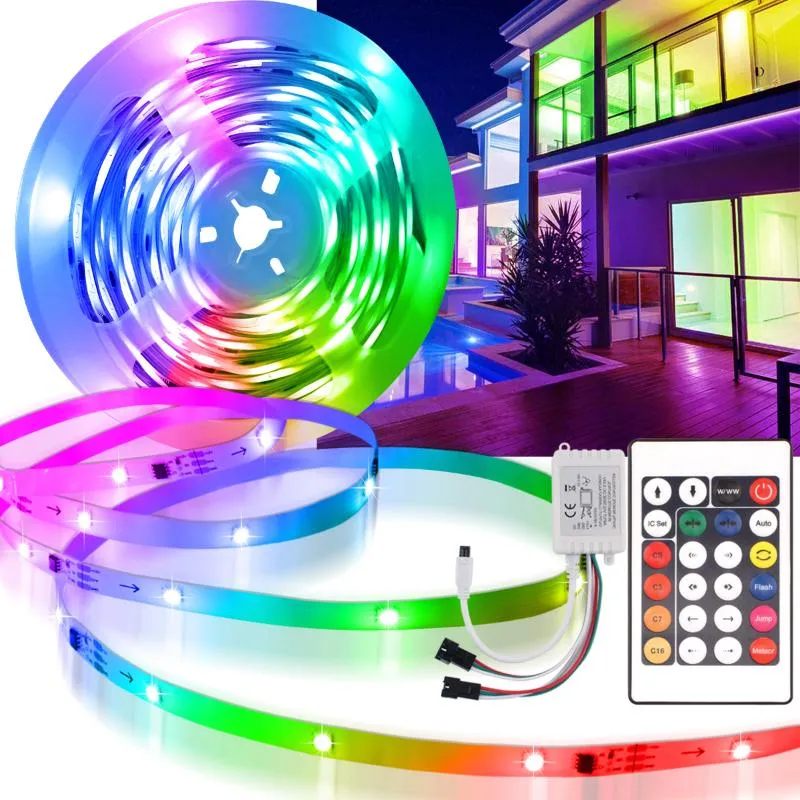 Strisce WS2811 Tuya WIFI Led Strip Indirizzabile Individualmente RGBIC Nastro Flessibile 12V 5M 10M Dream Color TV Retroilluminazione Lampada Decor Per Camera