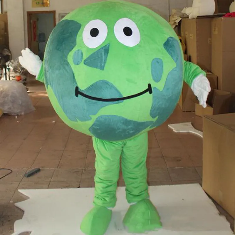 Costume della mascotte della terra del mondo verde di Halloween Personalizzazione di alta qualità Cartoon Peluche Anime personaggio a tema Natale Carnevale Adulti Festa di compleanno Fancy Outfit