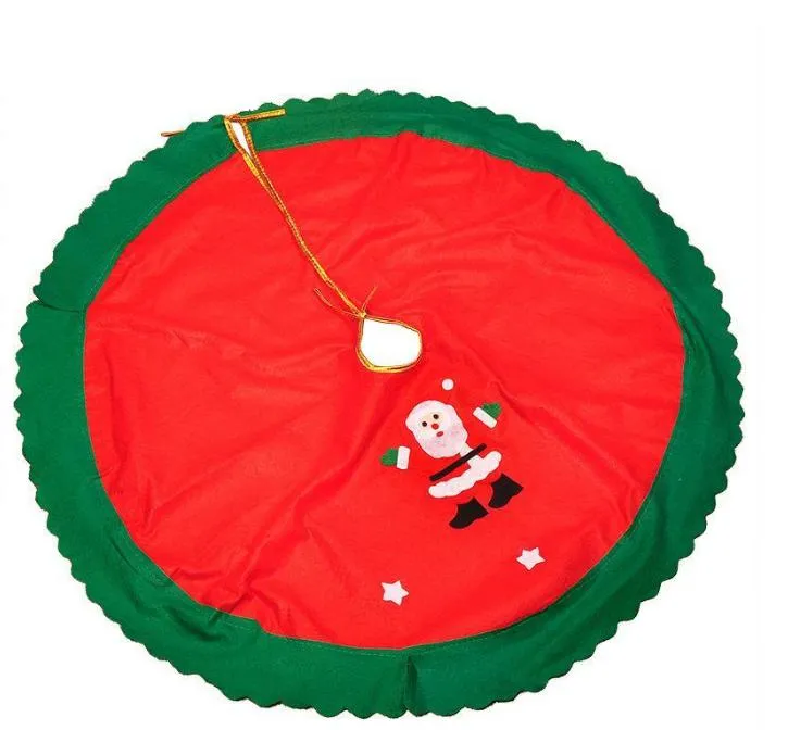 2021 Brand New 90cm Santa Claus Drzewo Spódnica Non-Woven Choinki Dekoracje Dekoracje