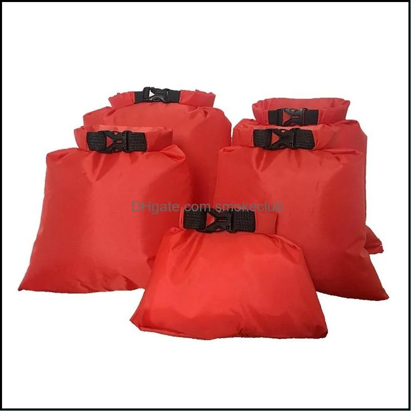 5 Pcs/Set Outdoor Swimming Waterproof Bag Camping Rafting Storage Dry Bag With Adjustable Strap Hook Bag 316 Z2