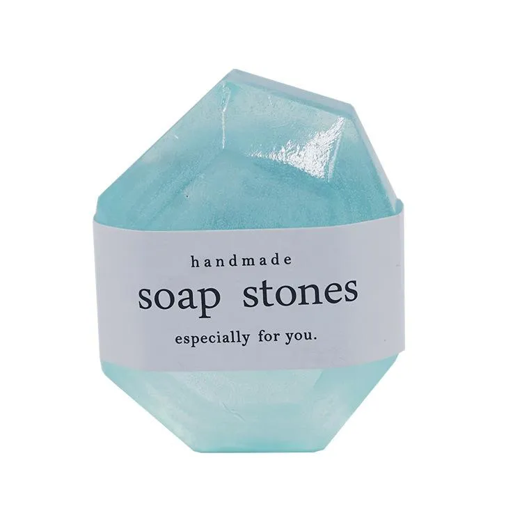 Sea Salt Handmade Essential Oil Soap Stones Natural Scented Aromatherapy Crystal Rock Bathing Cleansing Skin Shower OEM Bath Gifts YL0323