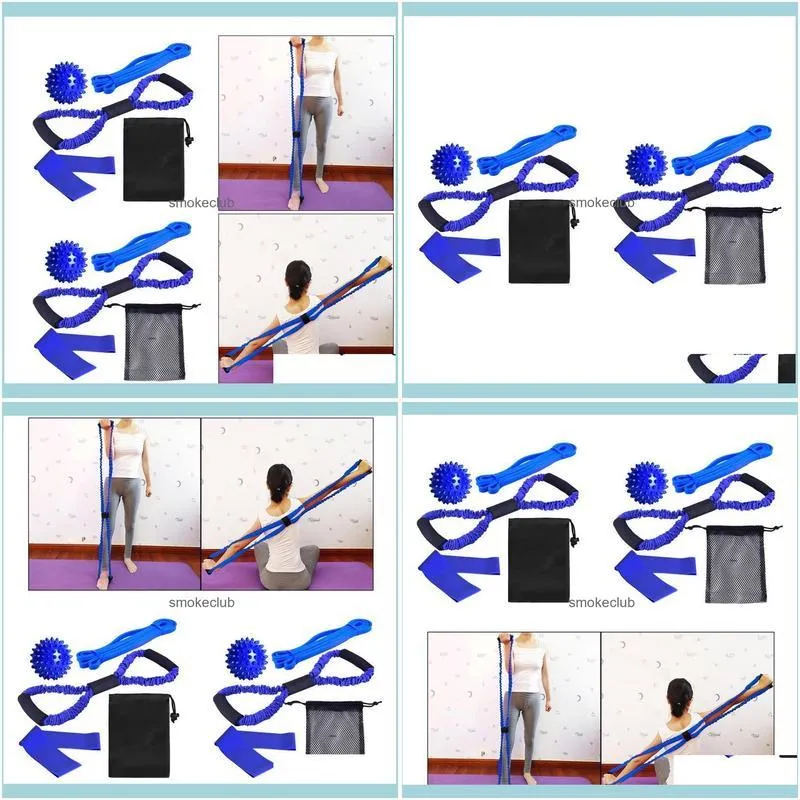 Resistance Bands 5PCS Band Set Pull Up Assist Point Massage Ball Stretch Exercise For Training Workouts