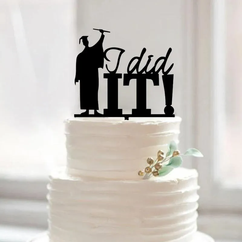 Other Event & Party Supplies You Did It Acrylic Cake Topper Class Of 2021 Congrats Grad Cupcake Toppers For School College Celebrate Graduat